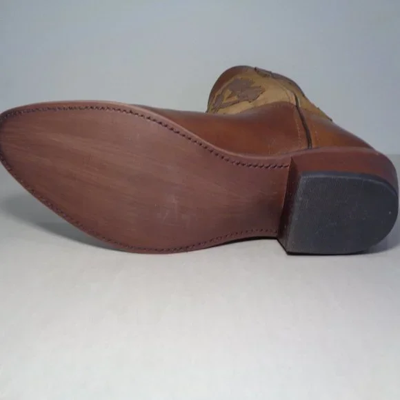 Dingo Size 13 M SILVERLAKE Tan Leather Cowboy Western Boots New Men's Shoes